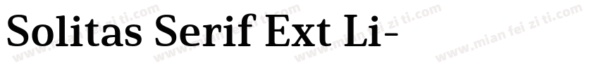 Solitas Serif Ext Li字体转换